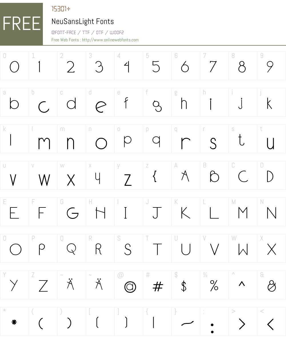 NeuSansLight Font Screenshots