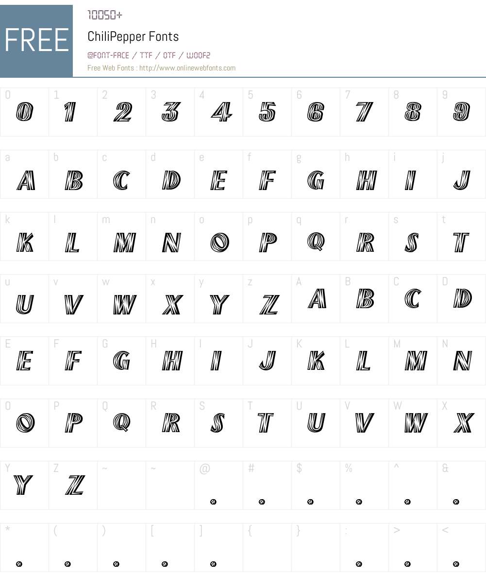 ChiliPepper Font Screenshots