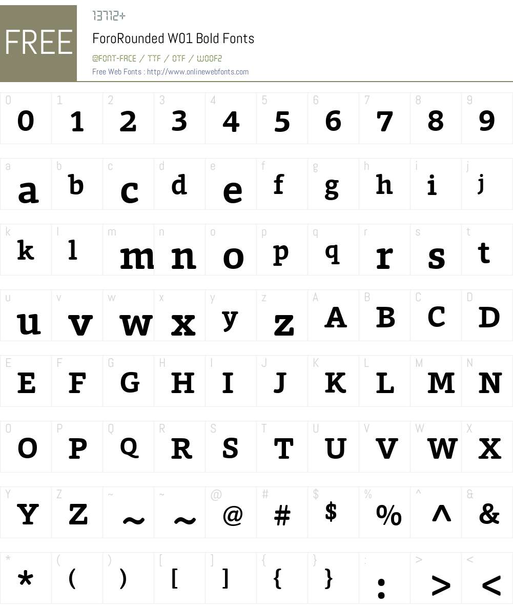 ForoRoundedW01-Bold Font Screenshots