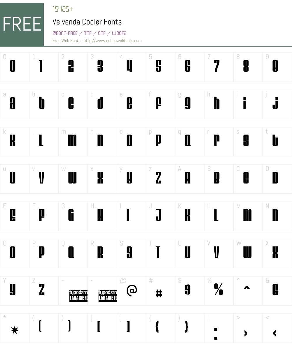 Velvenda Cooler Font Screenshots