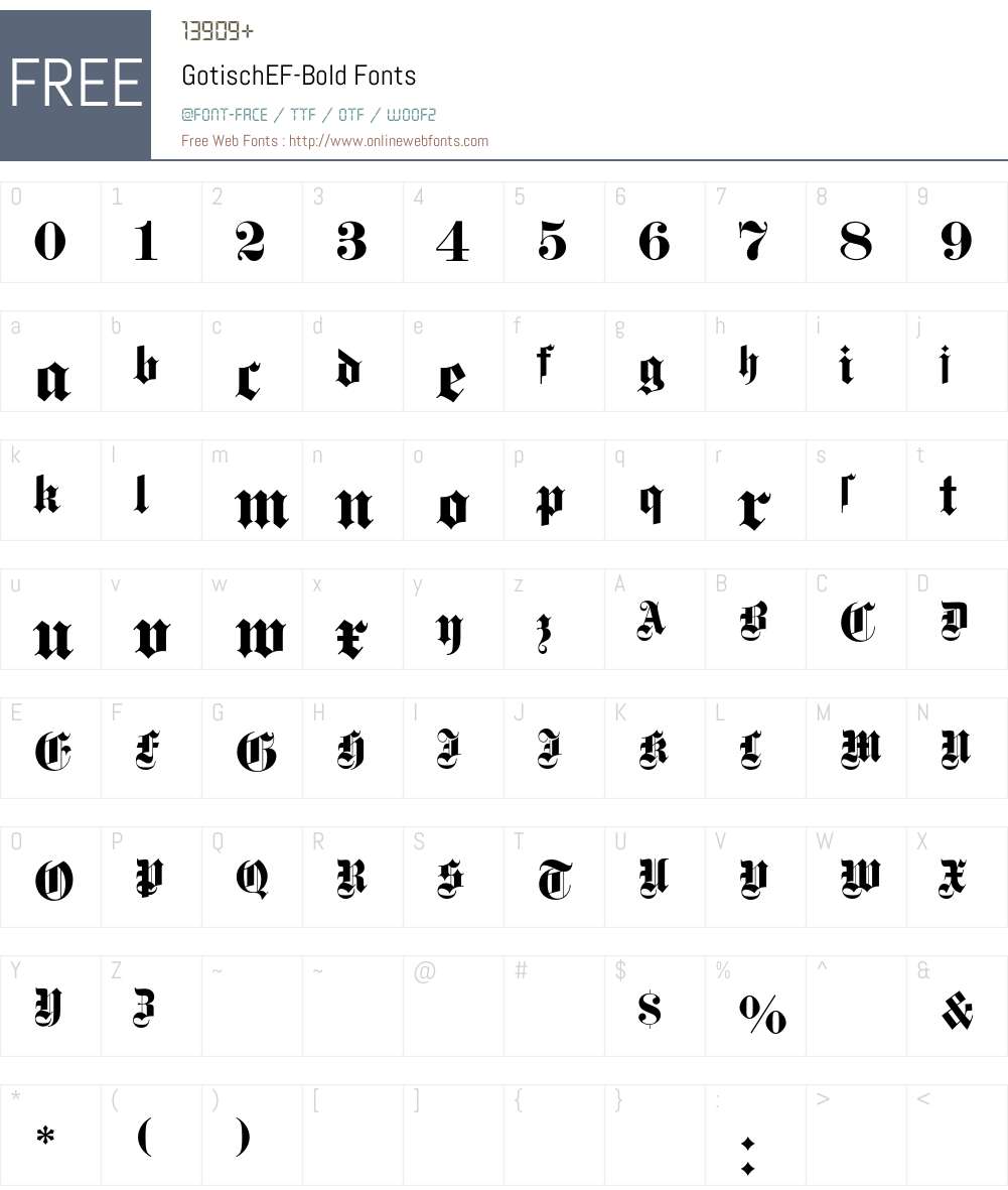 GotischEF Font Screenshots