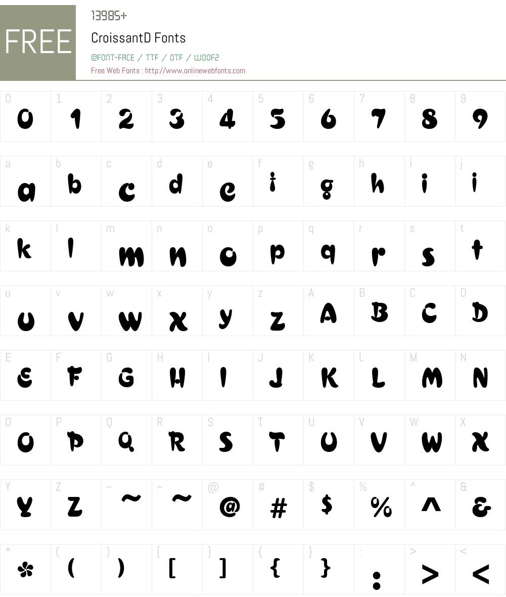 CroissantD Font Screenshots