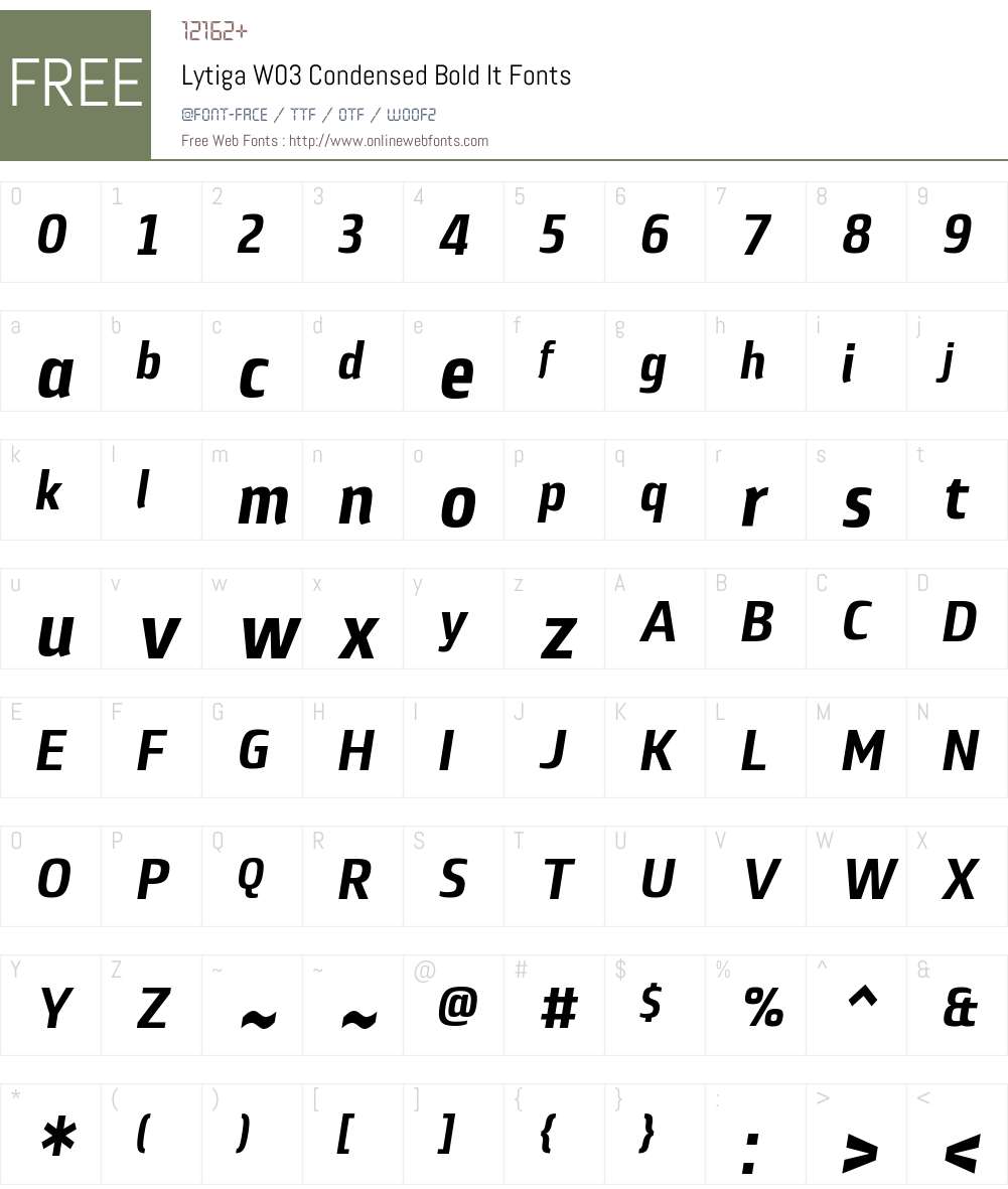 Lytiga Font Screenshots