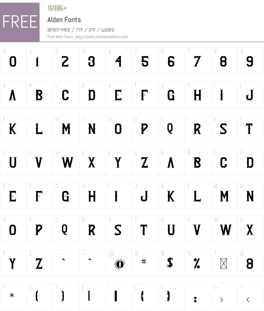 Alden 1.001;Fontself Maker 3.5.7 Fonts Free Download - OnlineWebFonts.COM