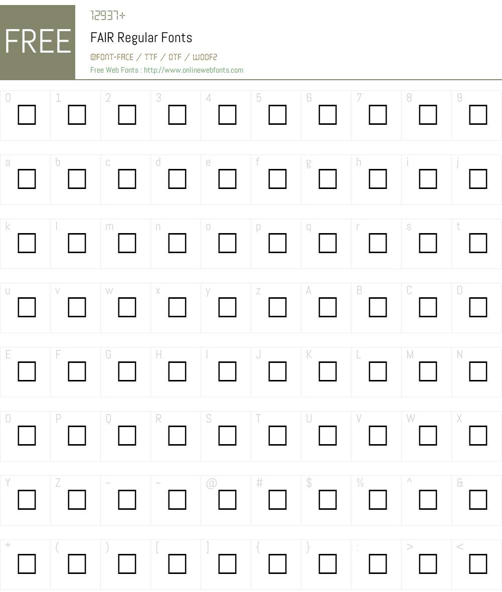 FAIR Font Screenshots
