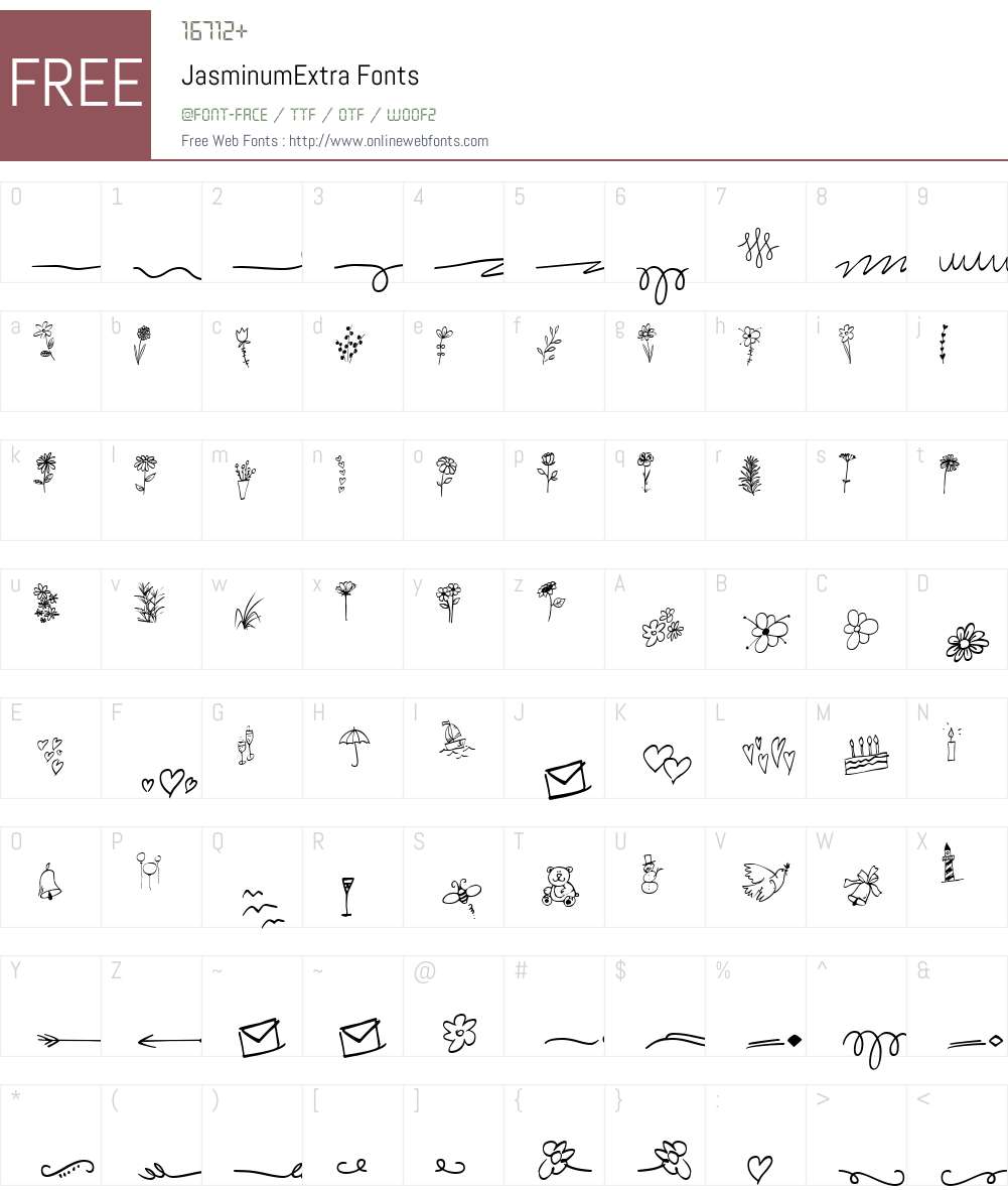 JasminumExtra Font Screenshots