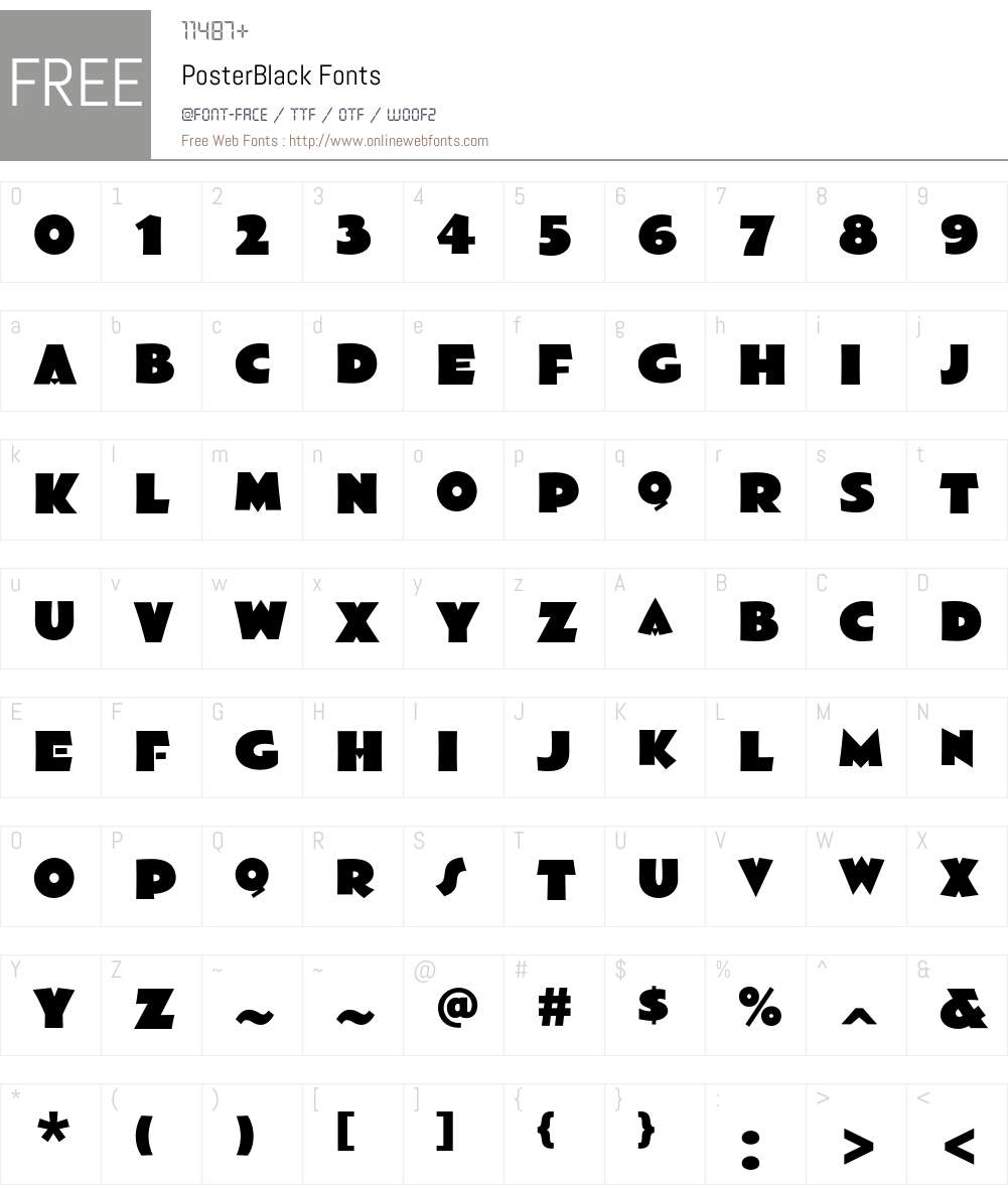 Poster Font Screenshots
