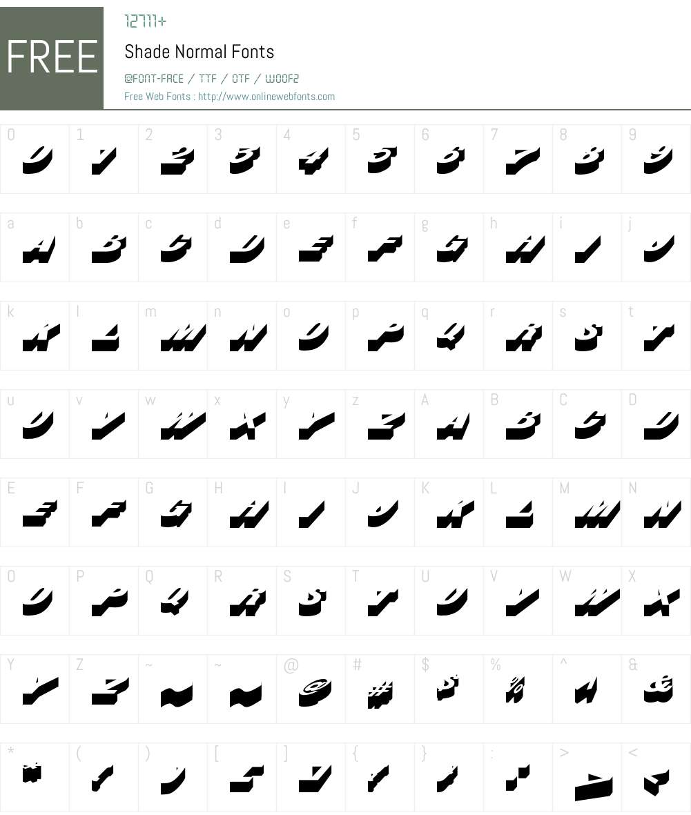 Shade Font Screenshots