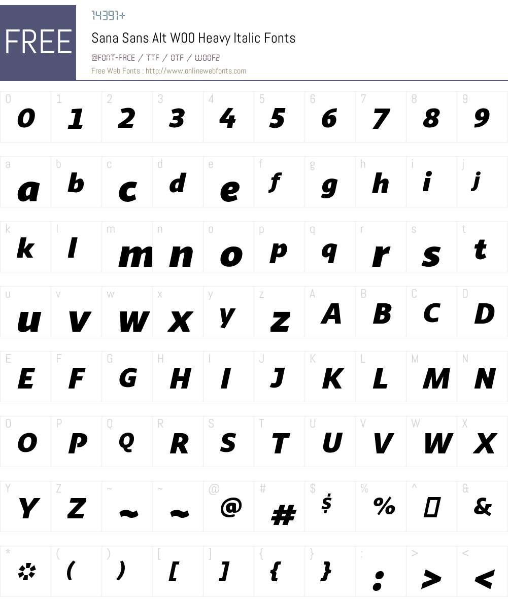 Sana Sans Font Screenshots