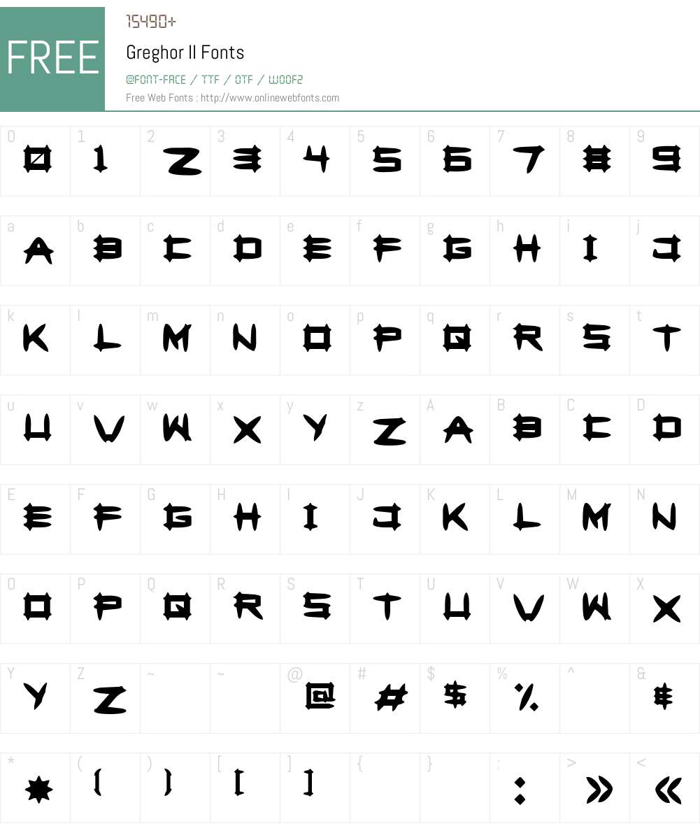Greghor II Font Screenshots