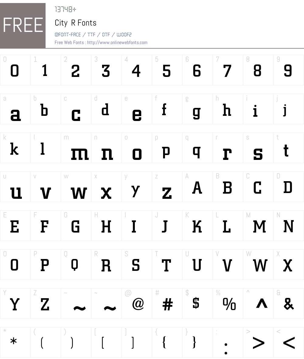 City BQ Font Screenshots