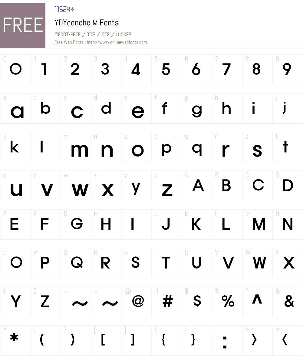 YD Yoonche Font Screenshots
