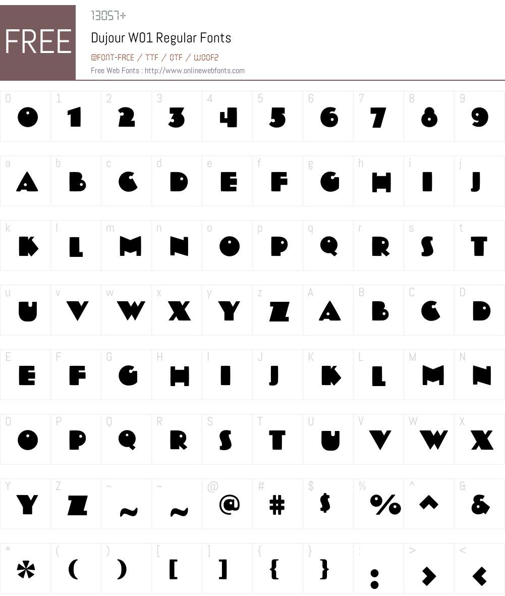 DujourW01-Regular Font Screenshots