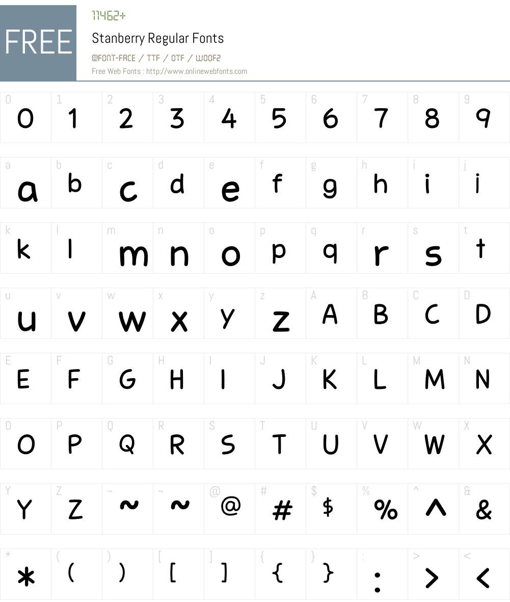Stanberry Font Screenshots
