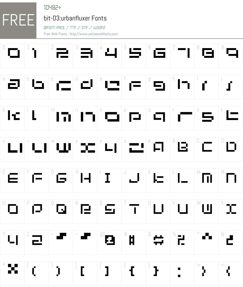 bit-03:urbanfluxer Font Screenshots