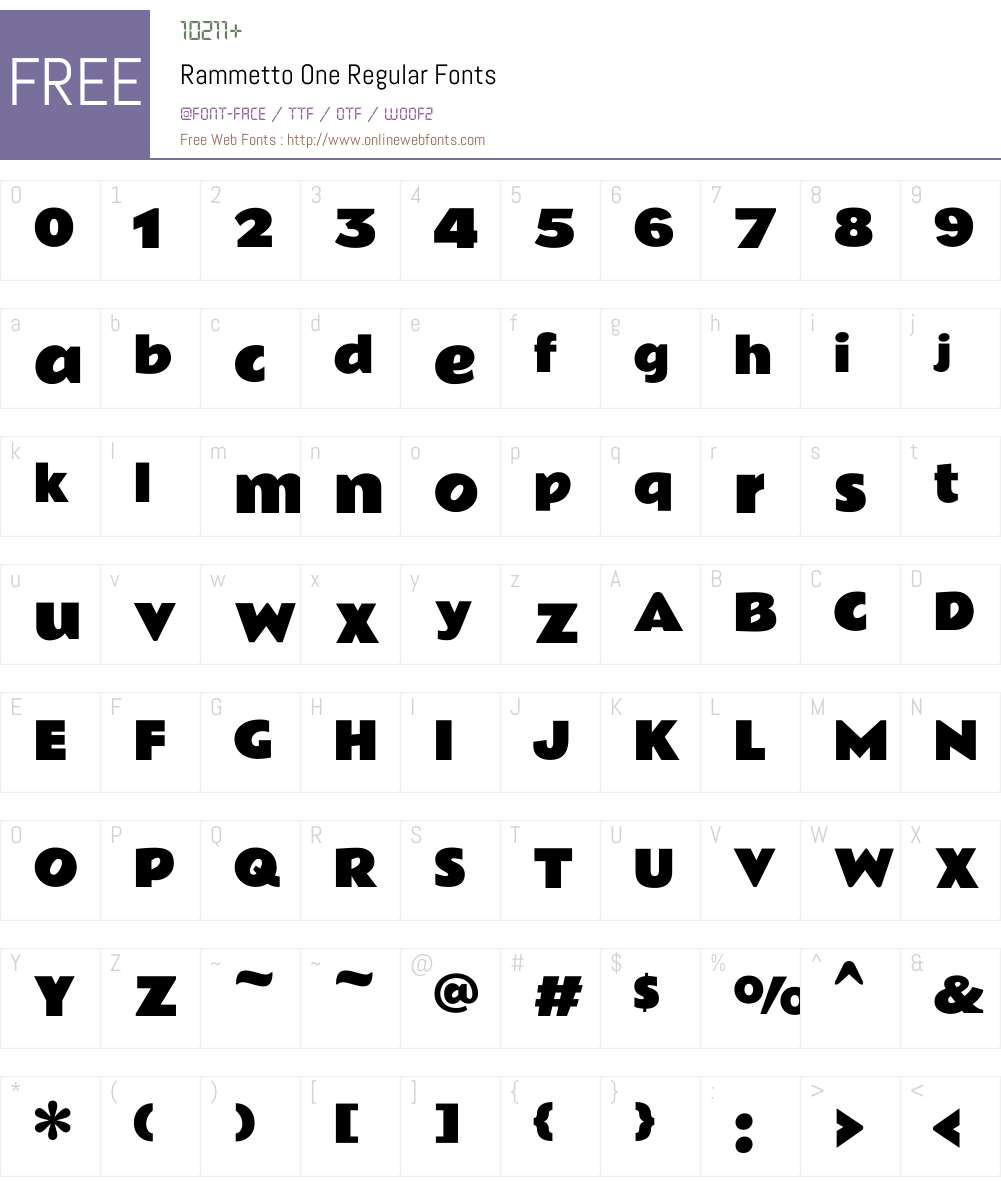 Rammetto One Font Screenshots