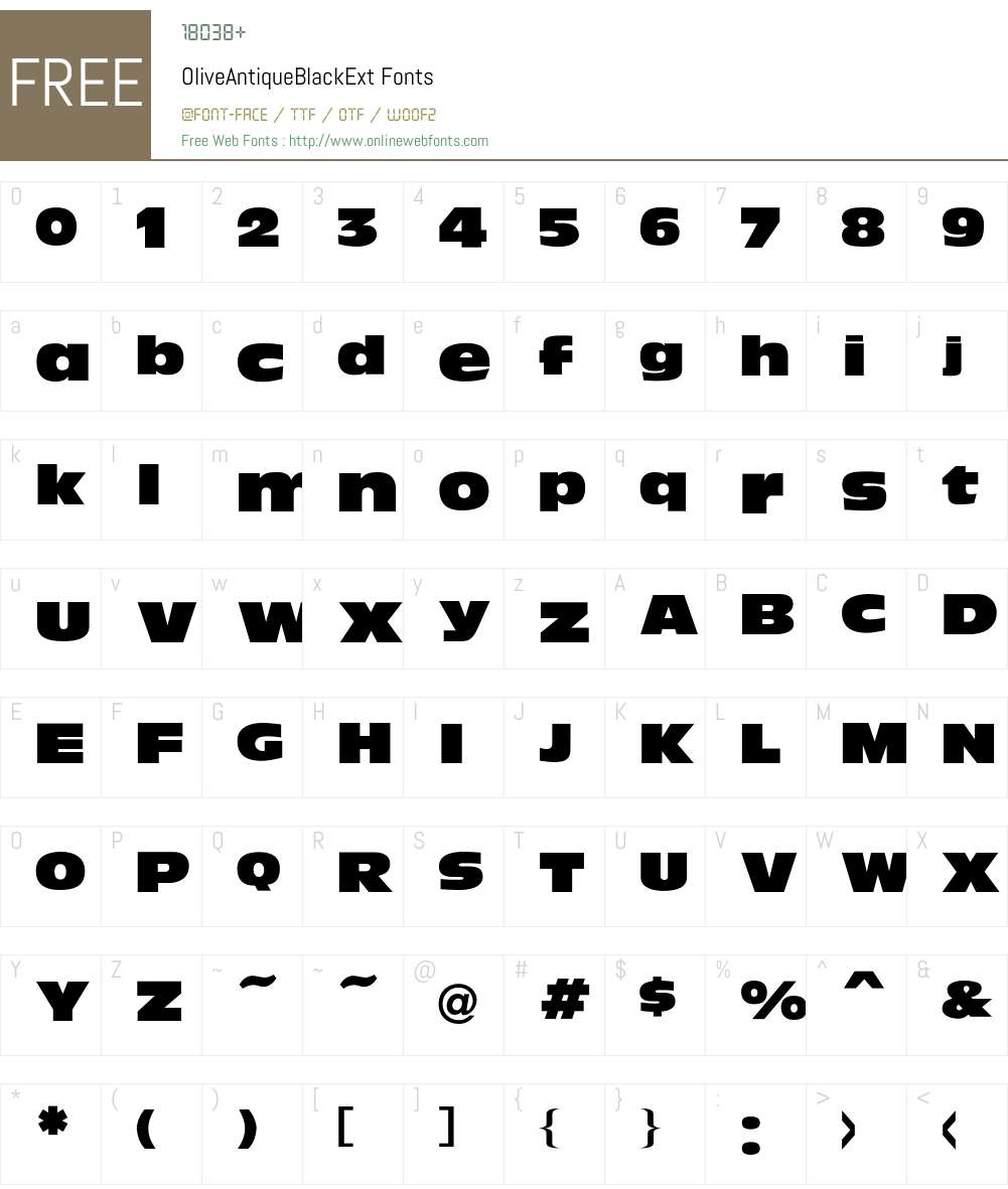 Olive Font Screenshots