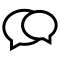 Two Round Overlapping Speech Bubbles
