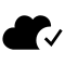 Cloud With Verification Sign