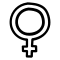 Female Hand Drawn Symbol Outline