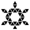 Star Of Six Points Formed By Triangles With And Hexagon Center