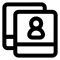 Users Button Outline