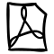 Adobe Reader File Outlined Sketch