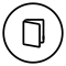 Book Outlined Circular Button