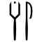 Restaurant Interface Symbol Of Fork And Knife Couple
