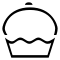 Cupcake Thin Outline