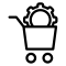 Shopping Basket Configuration Outline Interface Symbol In A Circle