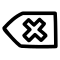 Undo Arrow Hand Drawn Symbol Outline With A Cross