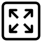 Full Screen Interface Symbol Of Four Arrows In Square Button