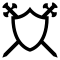 Shield With Two Swords In Cross