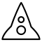 Triangular Rocket Outline Symbol