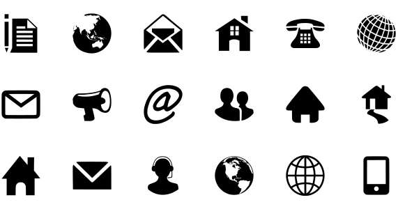 Website Contact Icon Set