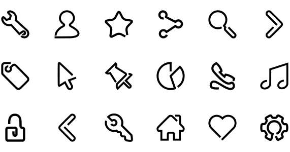 One Line Icons V