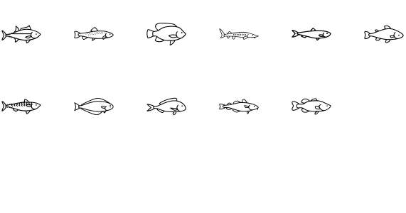 Fish Species Icon Set