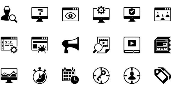 Glyph Seo Icons