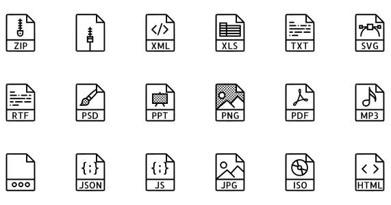 Smashicons File Types Outline