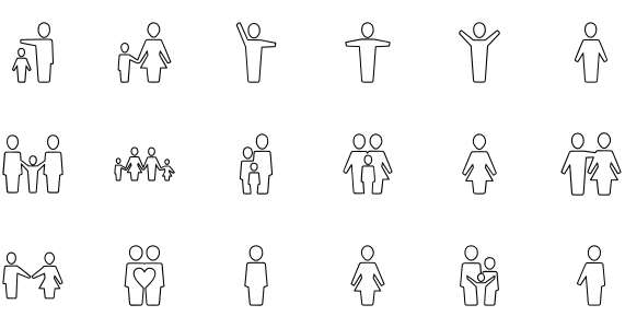 Family And People Line Icons