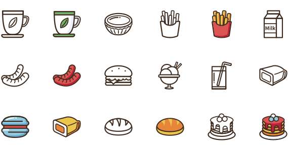 Quot Good Food quot snack bar icon