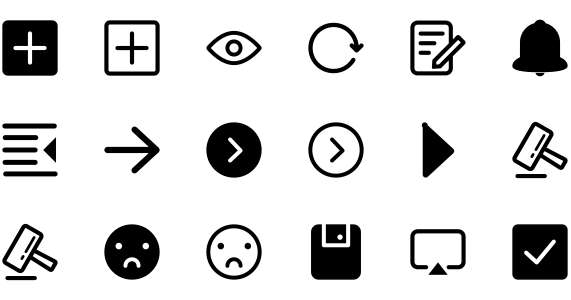 A group of code monochrome icon library