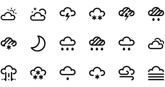 Weather icon day and night