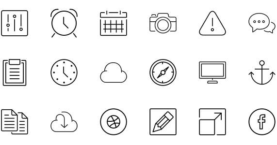 Very thin linear icon