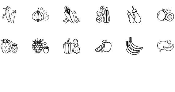 Vegetables 24 icons