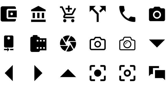 Thick linear icon library