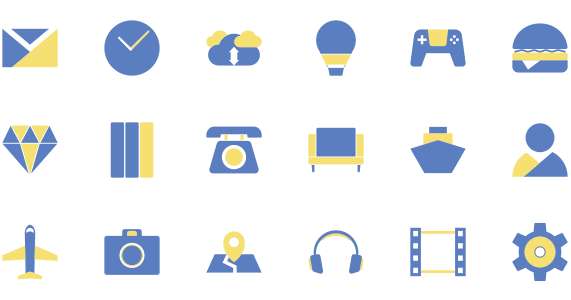 Simple two tone silhouette icon Daily Life