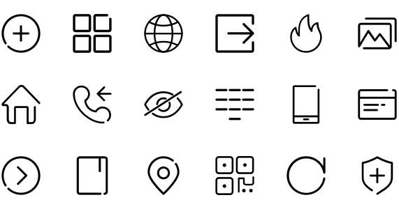 Simple linear icon library