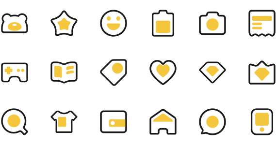 Simple common social icons